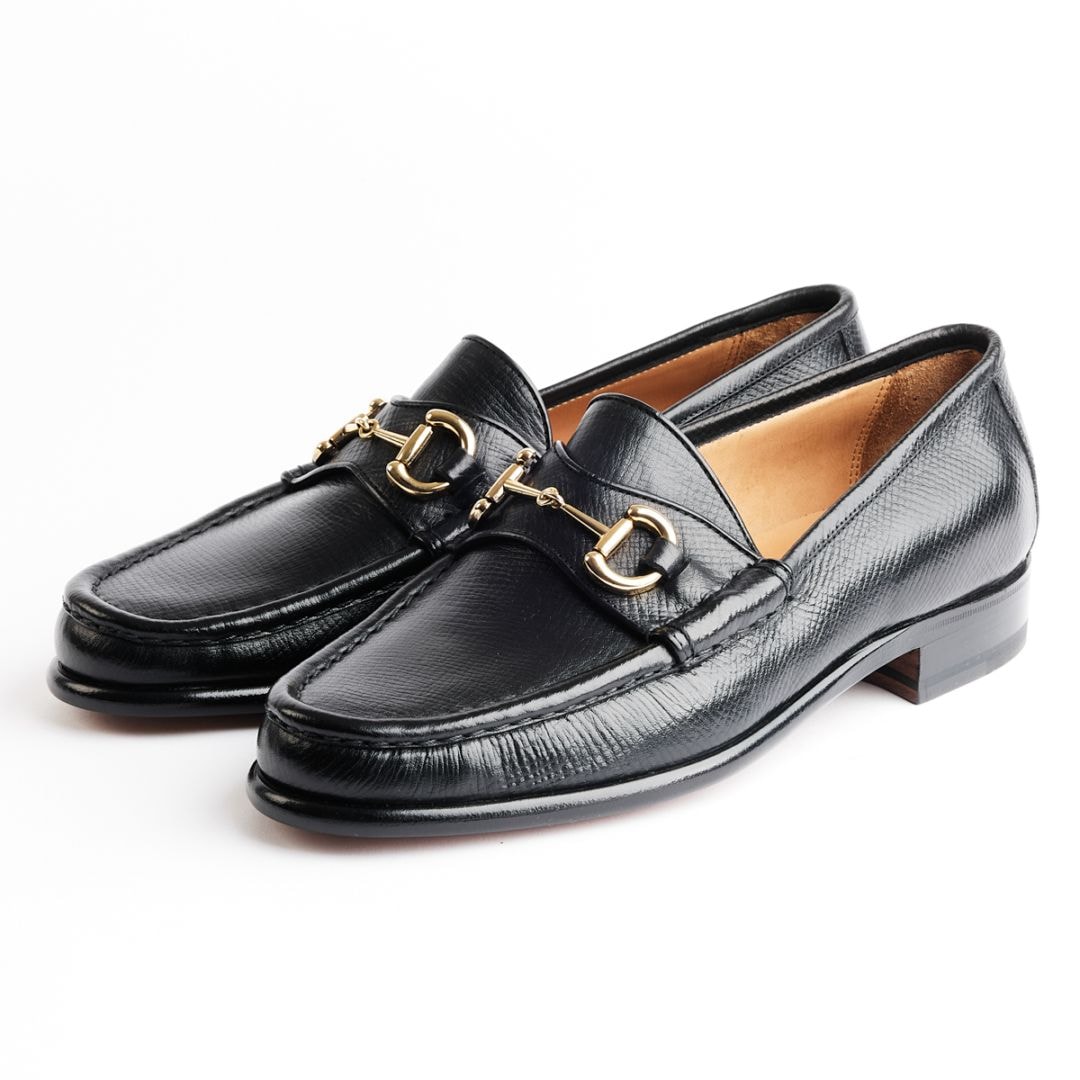 エンツォ・ボナフェ 2695V/C BLACK ビットローファー メンズ