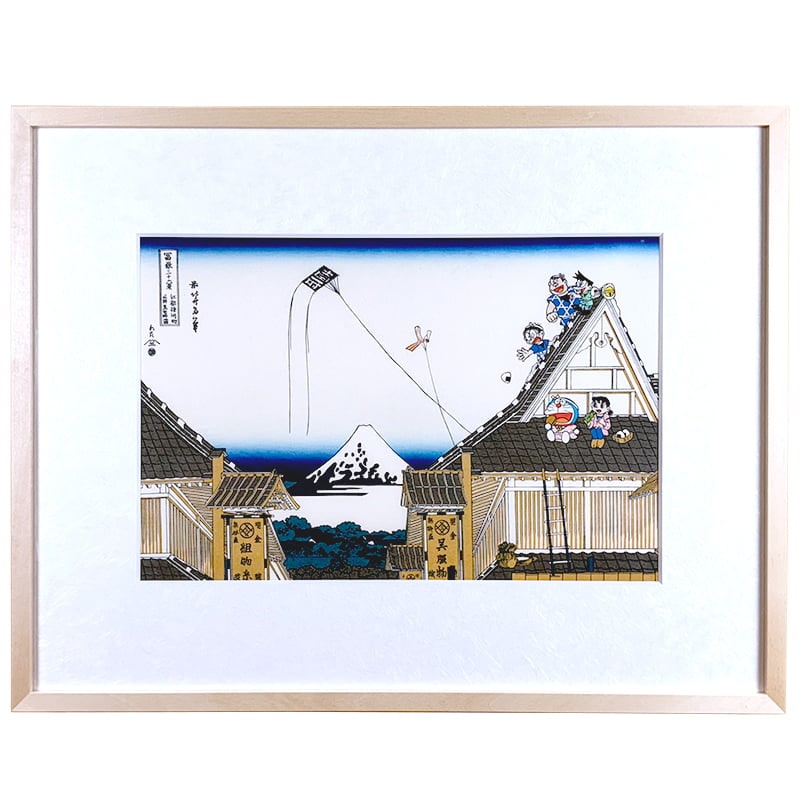 ドラえもん 浮世絵木版画「東海道五拾三次之内 庄野 白雨」｜浮世絵工房
