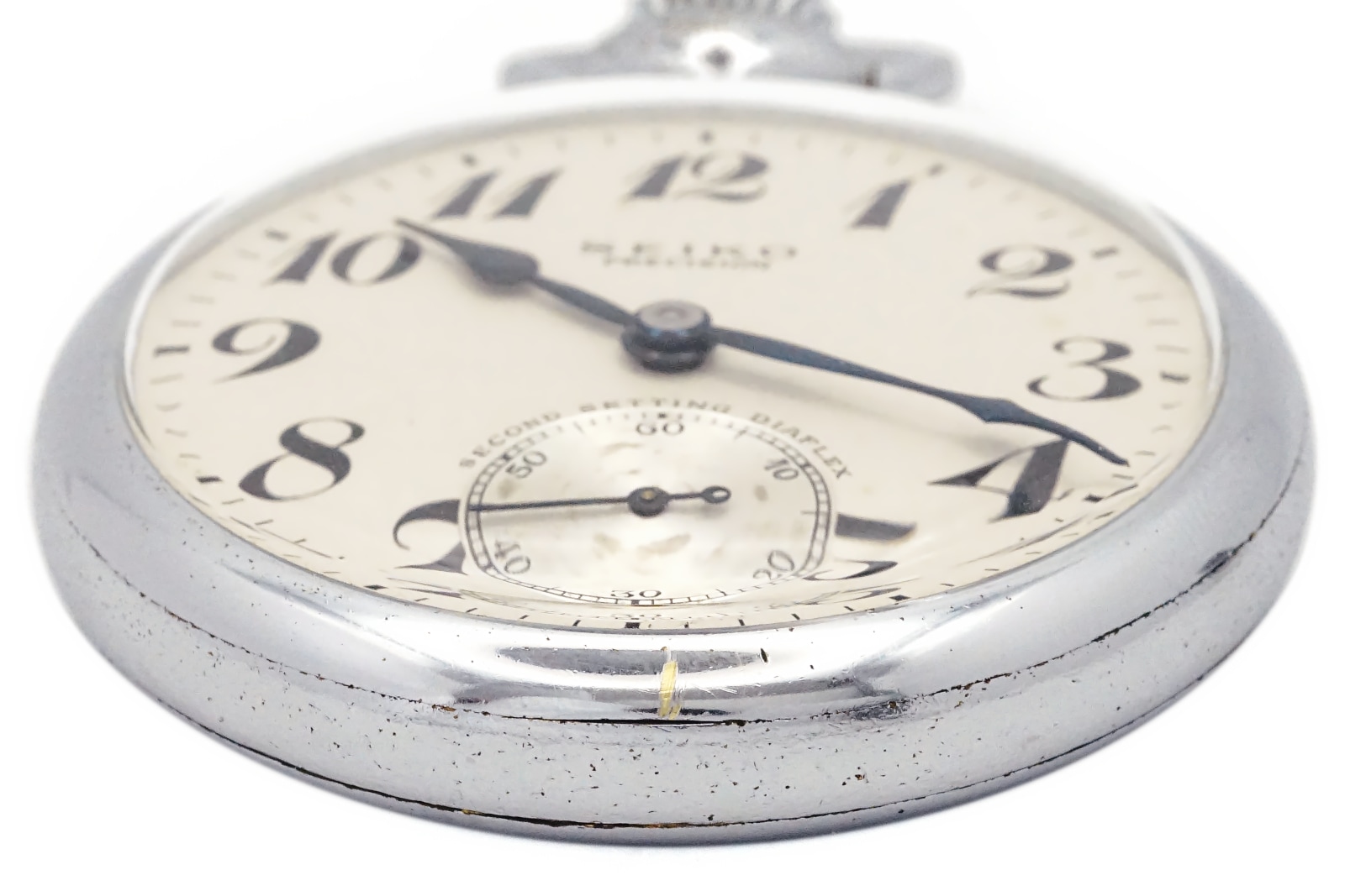 セイコー プレシジョン 懐中時計 青針 鉄道時計 国鉄 セコンド