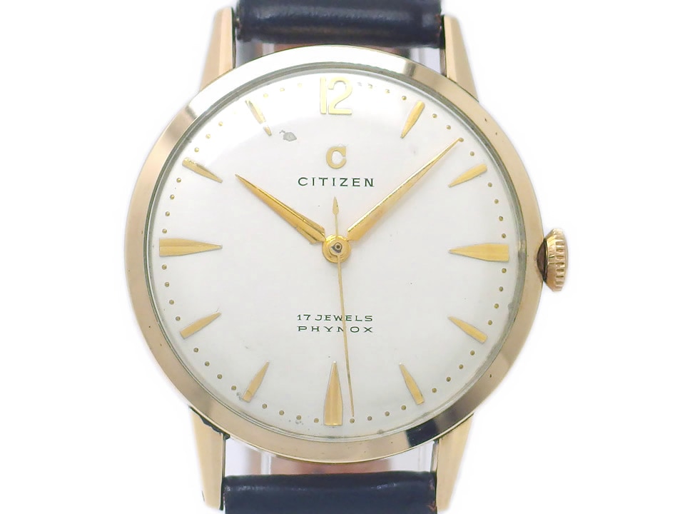 シチズン センターセコンド Cマーク 14KGF（金張り） 17石 手巻 OH済