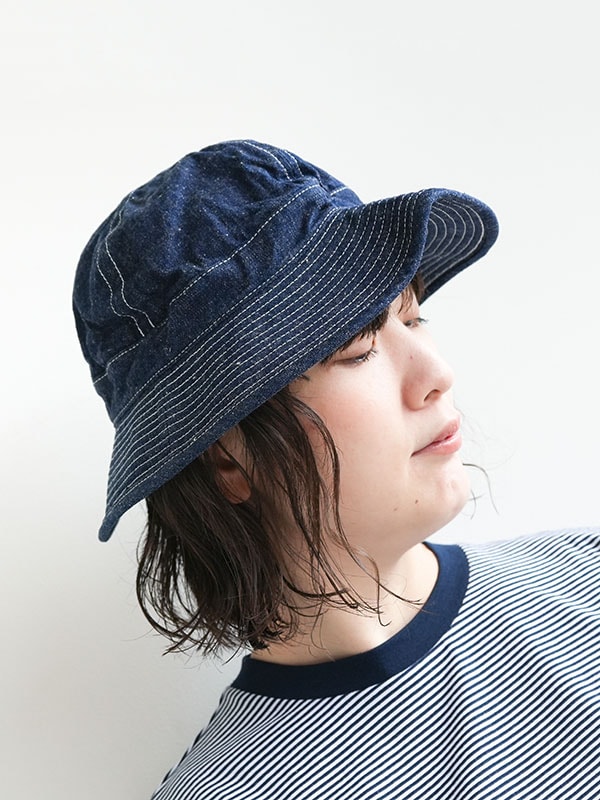 03--001-81W]orSlow(オアスロウ)US NAVY HAT DENIM(ユーエスネイビー