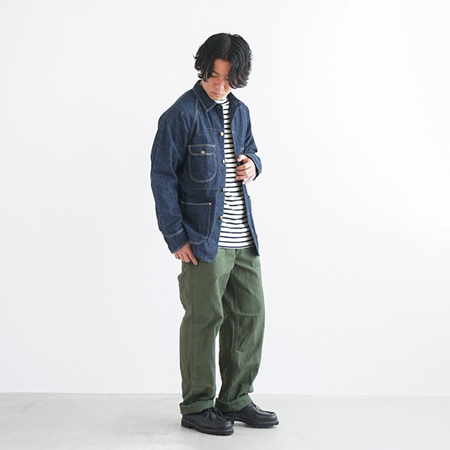 03-6140-81] orSlow(オアスロウ)DENIM COVER ALL (50's デニム