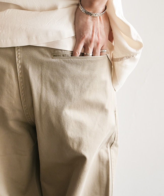 GL42426]gold(ゴールド) SELVEDGE WEAPON WIDE TROUSERS セルビッジ