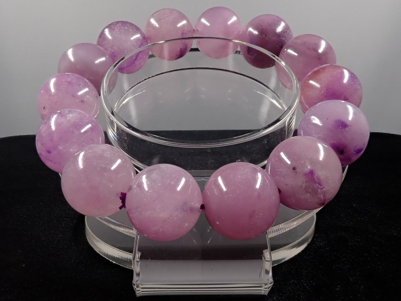 ピンクスギライトシリカ ブレスレット 15.5㎜ SA+++ | 天然石,サ行