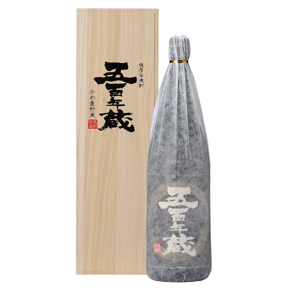 芋焼酎 五百年蔵 (瓶・木箱入）1800ml 25度〈焼酎6035〉 | 田苑酒造