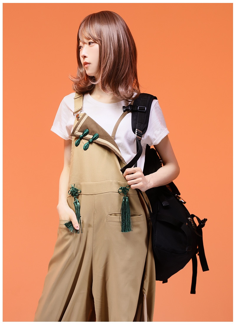 サロペット ユニセックス チャイナ セーラー ゆったり楽ちん