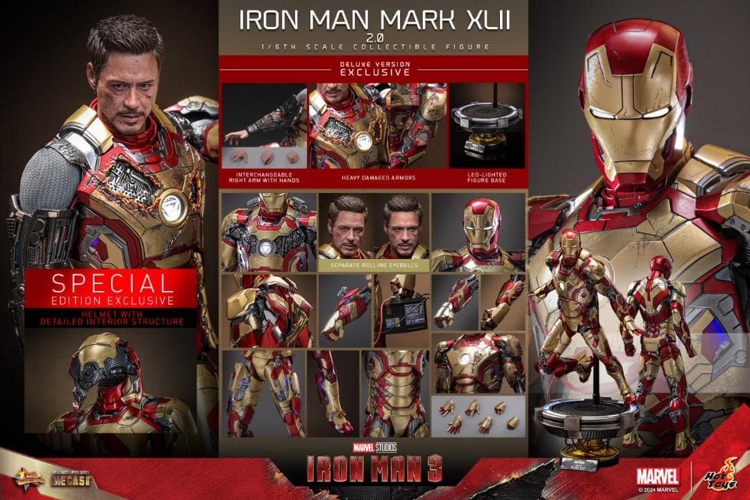ホットトイズ 1/6 『アイアンマン3』 アイアンマン・マーク42 2.0 DX版