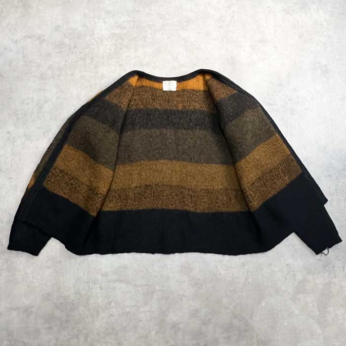 60'S Sears Mohair Cardigan Made in USA BLACK BROWN/L 60年代