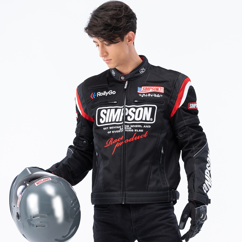 SIMPSON NSM-2202 ライダース メッシュジャケット 春夏モデル