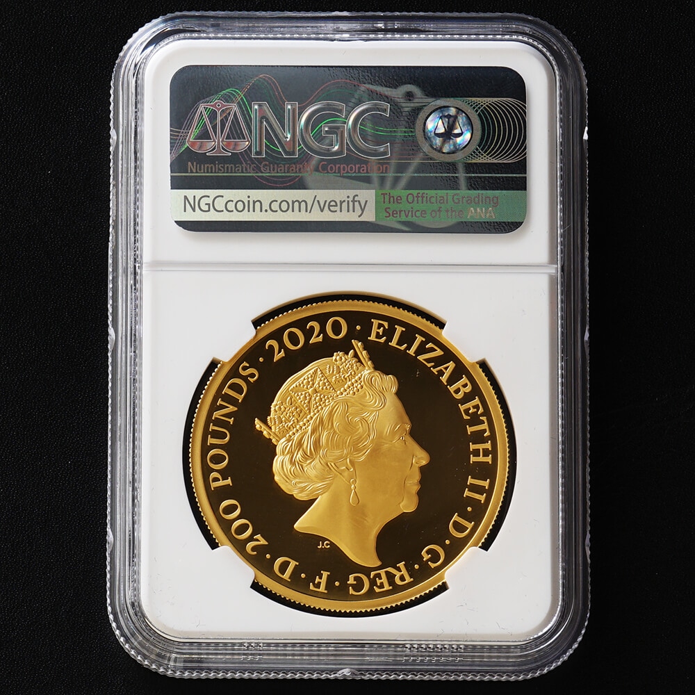 最高鑑定】2020年 イギリス スリー・グレイセス 200ポンド 2オンス金貨