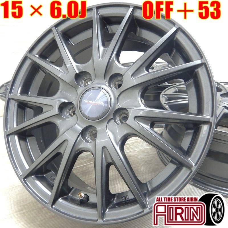 中古 15インチ アルミ Weds VELVA SPORT ヴェルバ スポルト 4本セット