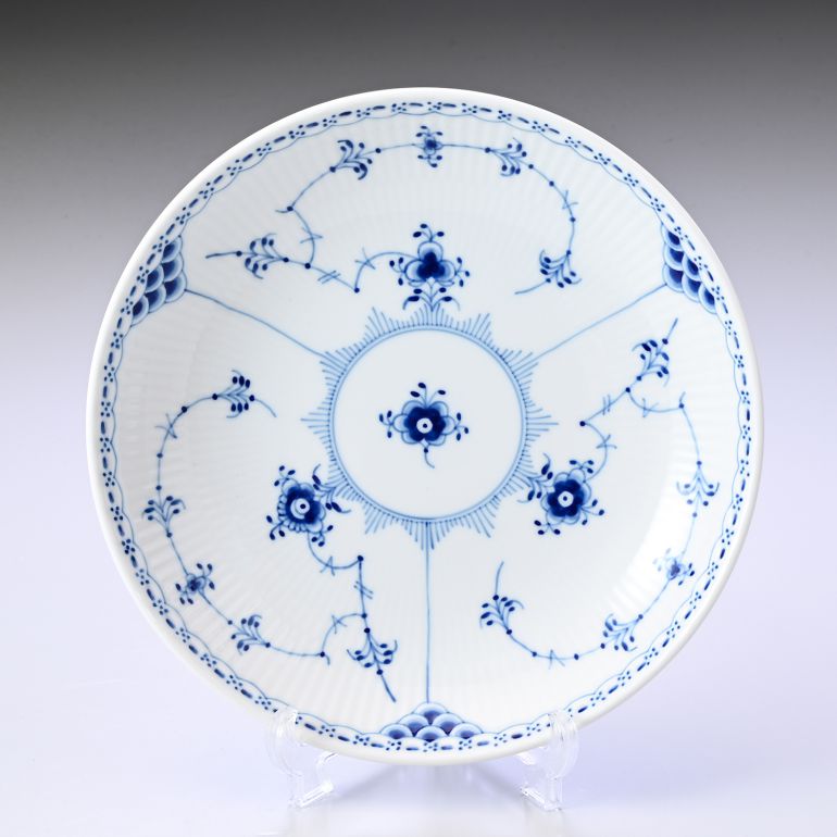 ロイヤルコペンハーゲン ブルーフルーテッド ハーフレース ディープ