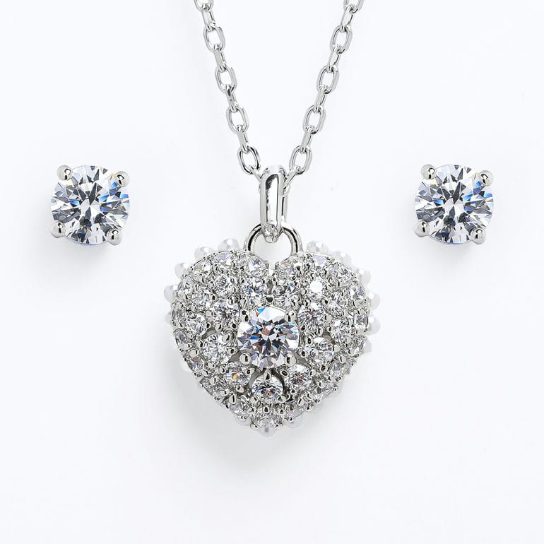 スワロフスキー SWAROVSKI ネックレス ピアス セット Hyperbola ハート