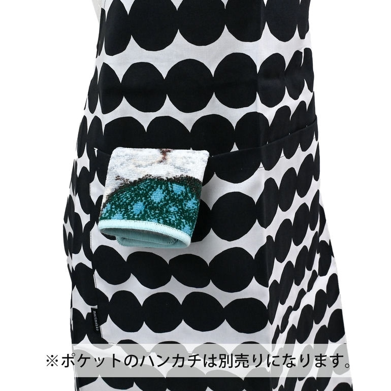 マリメッコ marimekko エプロン Rasymatto ラシィマット ブラック