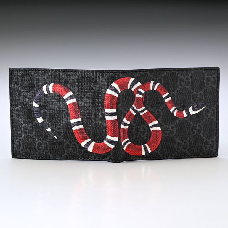 グッチ GUCCI 財布 二つ折り財布 メンズ キングスネーク プリント GG