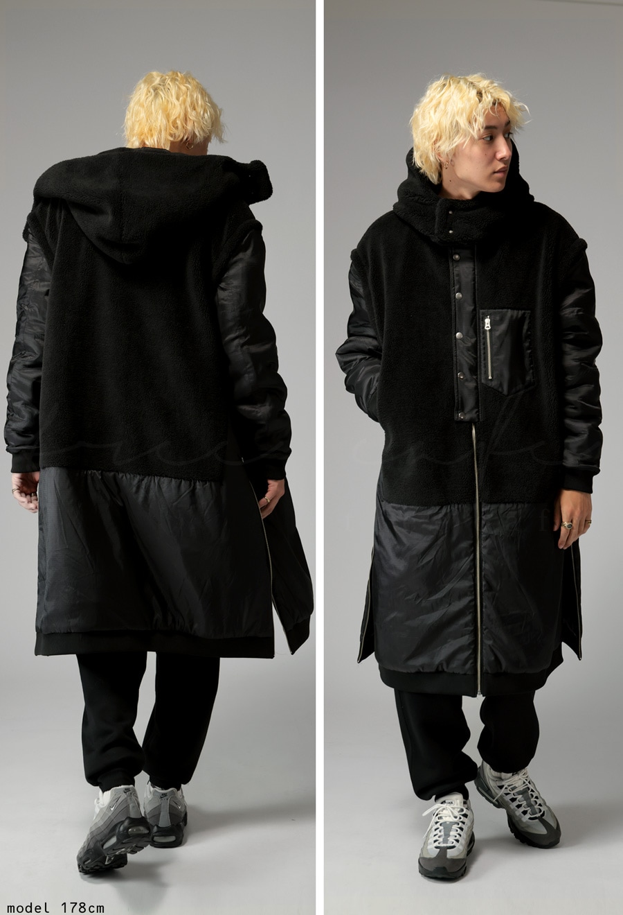 ダウンのような暖かさ ボアドッキングアウター メンズ 送料無料