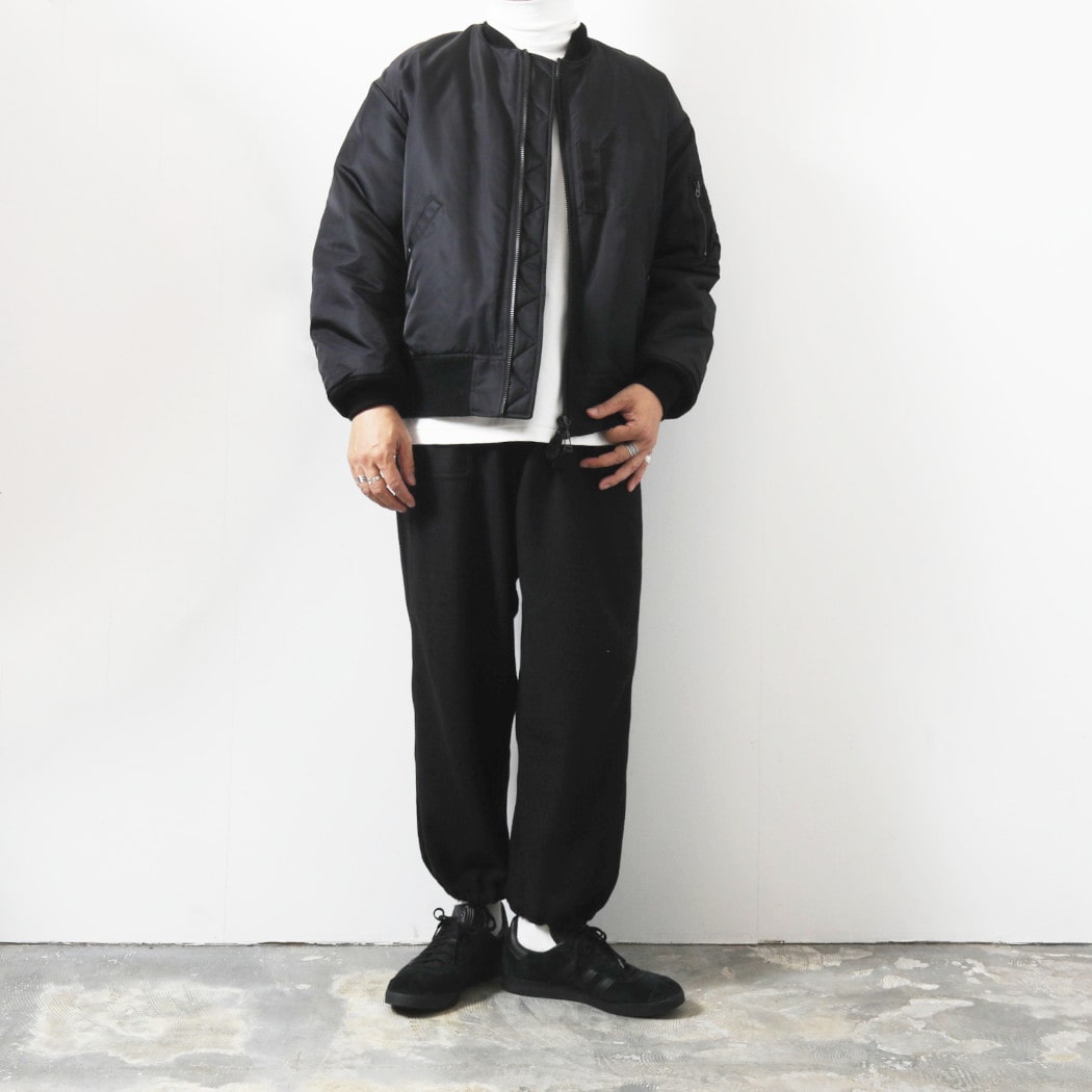 marka マーカ MA-1 ナイロンツイル フライトジャケット ブラック BLACK