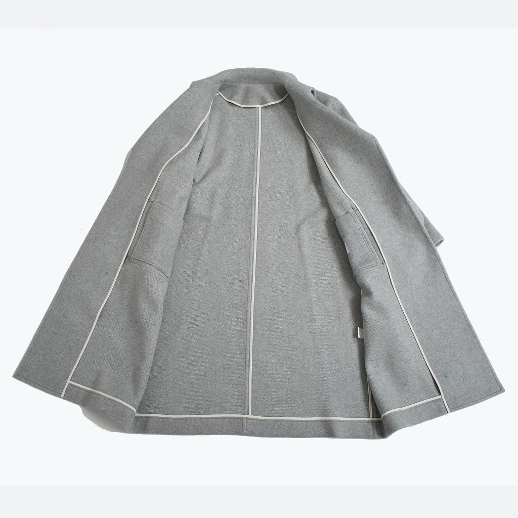 ATHA アタダブルメルトン マキシコート グレー DOUBLE MELTON MAXI