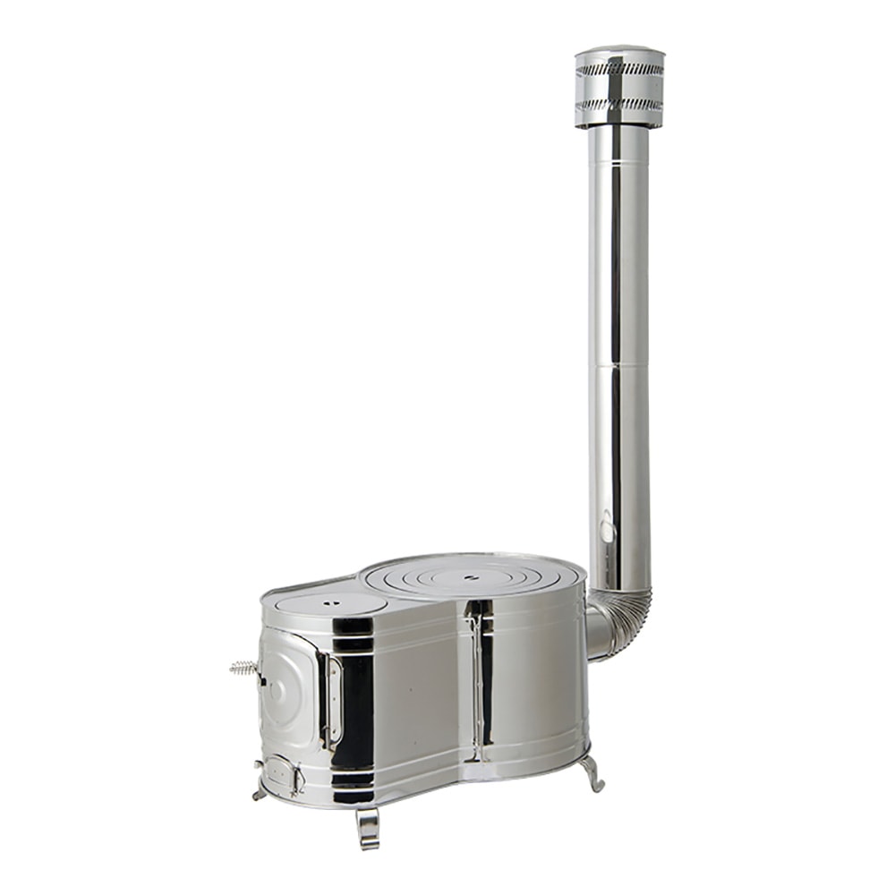 送料無料】ホンマ製作所 薪ストーブ ステンレス 時計1型ストーブセット