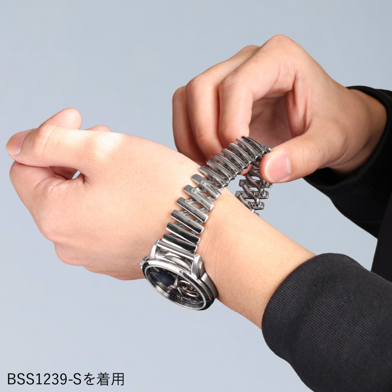 時計バンド ステンレススチール シルバー BSS1239-S | 時計バンド