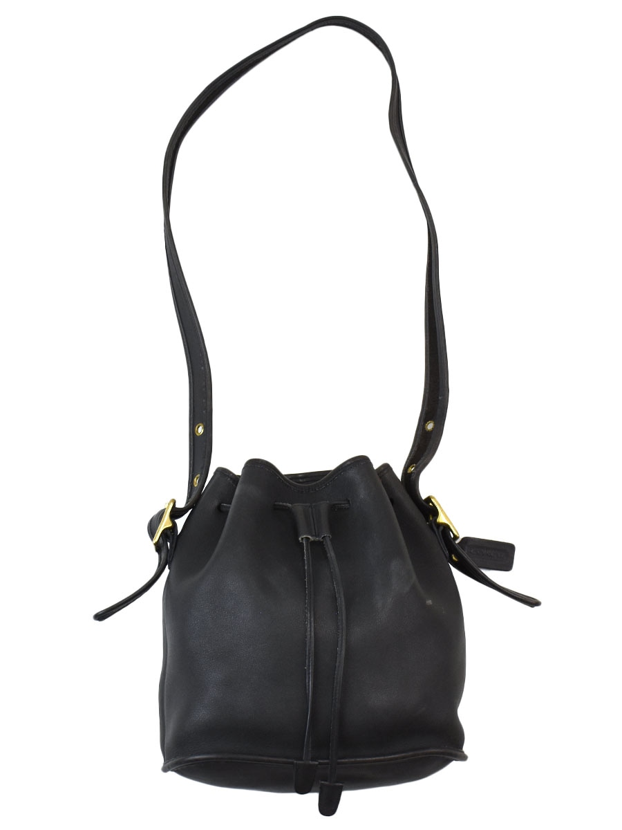 COACH レザー 巾着型 ショルダーバッグ ブラック USA製 | SOLD OUT