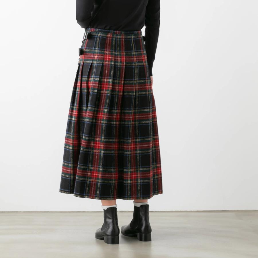 gucci ツイード プリーツラップスカート オニール オブ ダブリン O'NEIL OF DUBLIN スカート ウール100% ロング