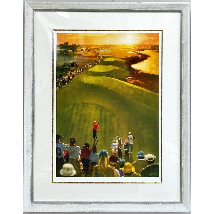 限定10枚】 バーニー・フュークス ゴルフ版画 「Towards sunset