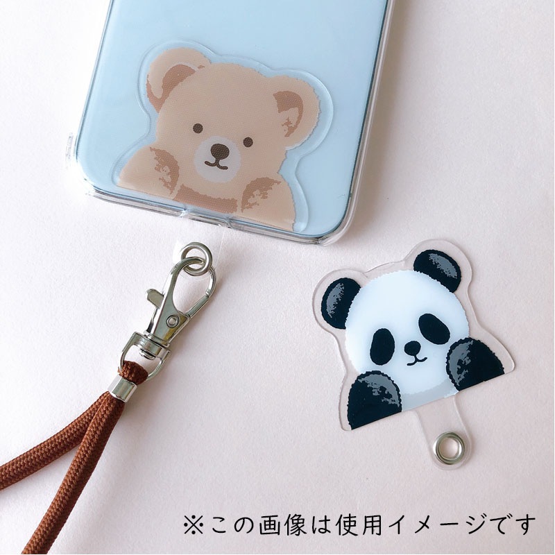 スマホストラップホルダー クマ＆パンダ【公式】≪1個からお届け≫Can