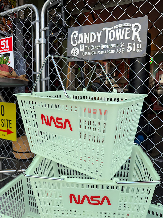 暗闇で光る！ 蓄光仕様 NASA アメリカ業務用 ショッピングバスケット