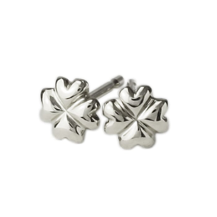 Ptクローバープラチナピアス（0.9mm芯）(szf5pt) | ピアス(地金