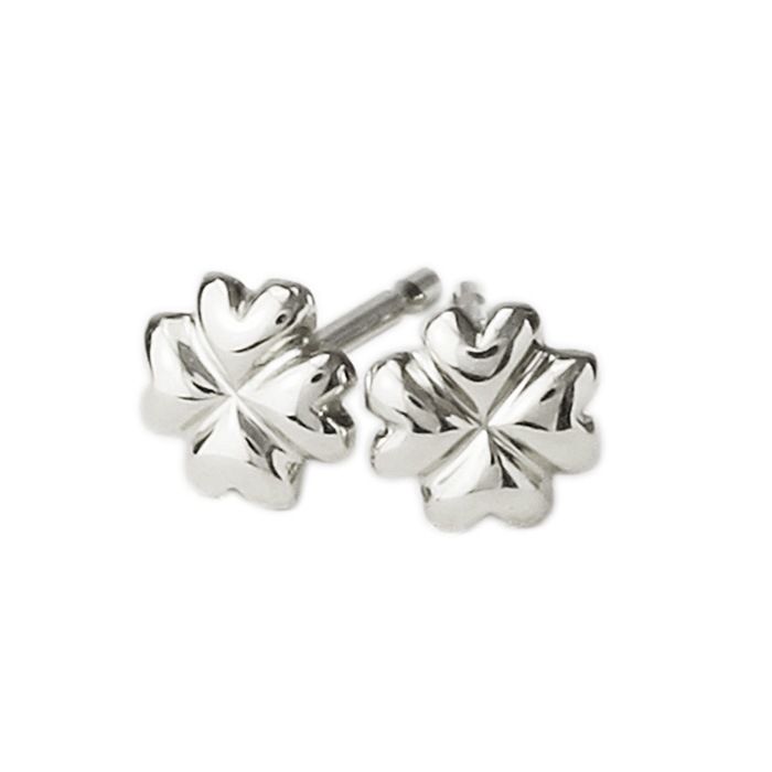 Ptクローバープラチナピアス（0.9mm芯）(szf5pt) | ピアス(地金