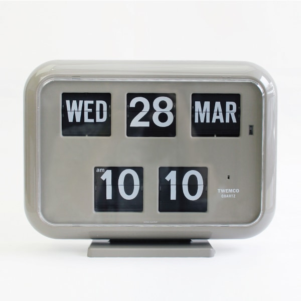 TWEMCO トゥエンコ｜デジタルカレンダークロック QD-35 グレー 通販