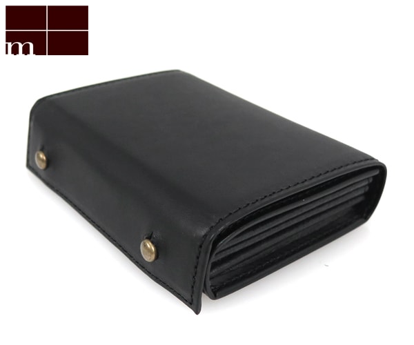 エムピウ m+ ミッレフォッリエ 2P25 ミニ財布 （カラー：ブラック