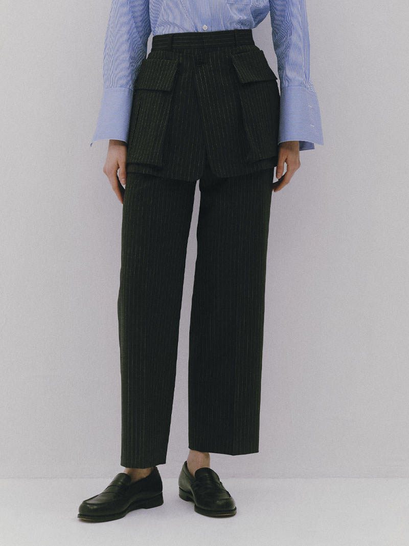 ストライプレイヤードパンツ |mila schon by chika kisada|CORONET