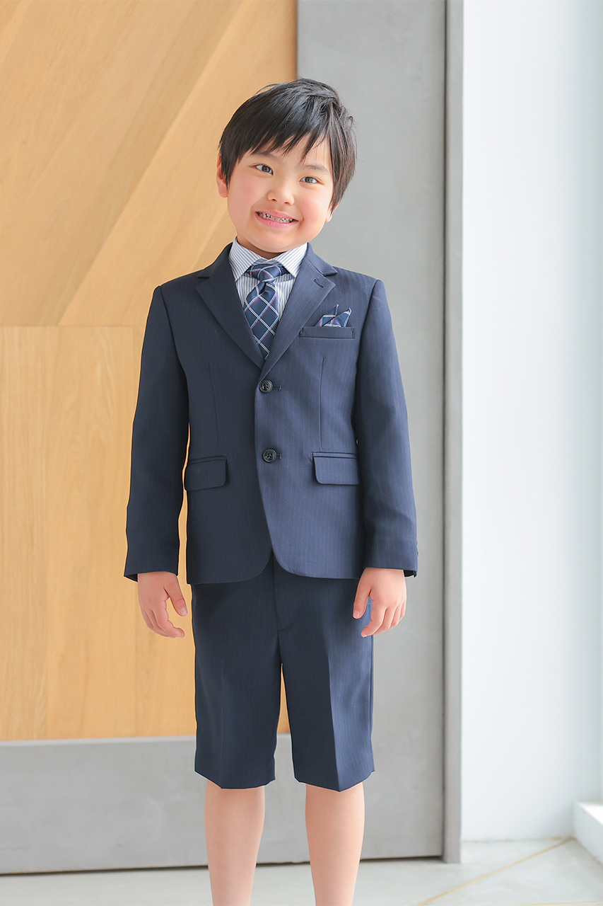 Boys ストライプフォーマルスーツ ネイビー 120cm(シャツ/ジャケット