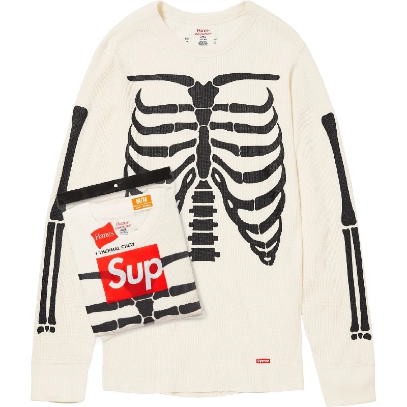 大きいサイズ メンズ Supreme シュプリーム Hanes Bones Thermal Crew