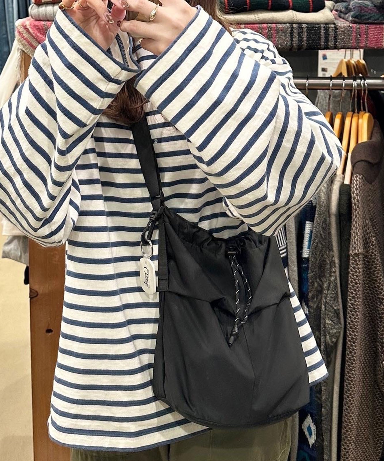 DEVICE × mikaコラボ 】 Rename ナイロン×パラコード巾着ショルダー