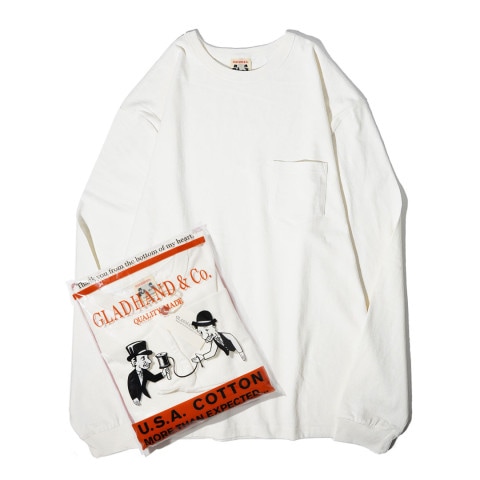 STANDARD POCKET T-SHIRTS_20（WH）／GLAD HAND （Tシャツ