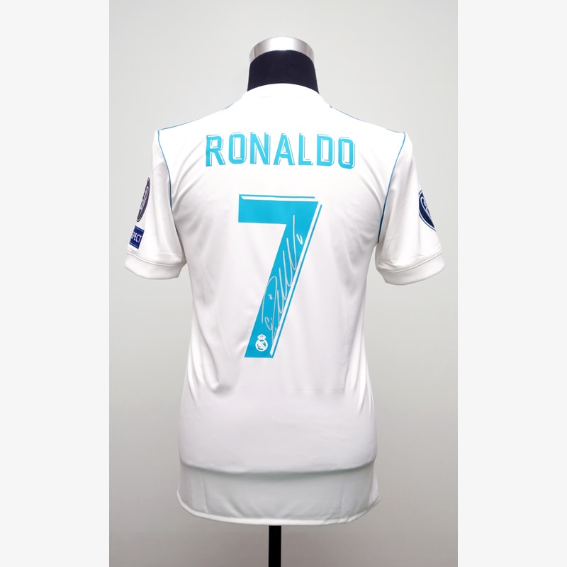 ロナウド直筆サイン入りレアルマドリード17/18ホームユニフォーム