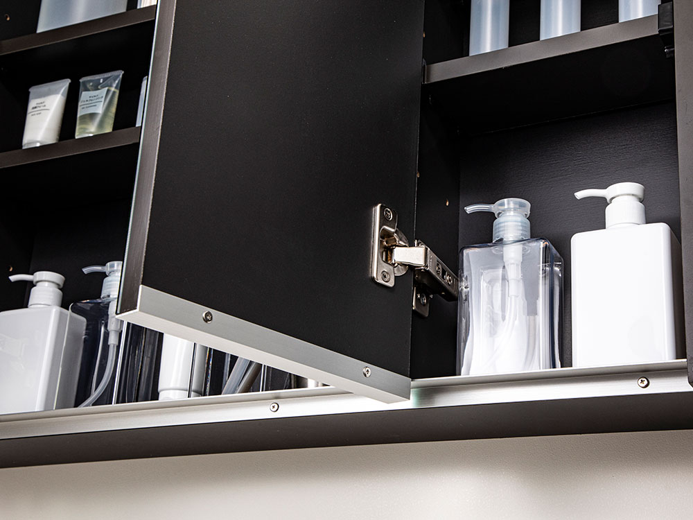 ミラー収納 MRC9003 三面鏡 W900×H450×D144 全2色