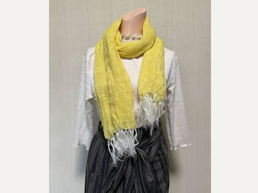 亀田縞 からみ織オーガニックコットンストール｜新潟の通販サイト