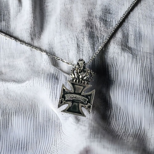 ≪FatimaDesign×O2forGo≫ロータス・アイアンクロス ペンダント