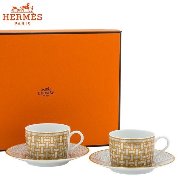 エルメス HERMES モザイク ヴァンキャトル ティーカップ＆ソーサー