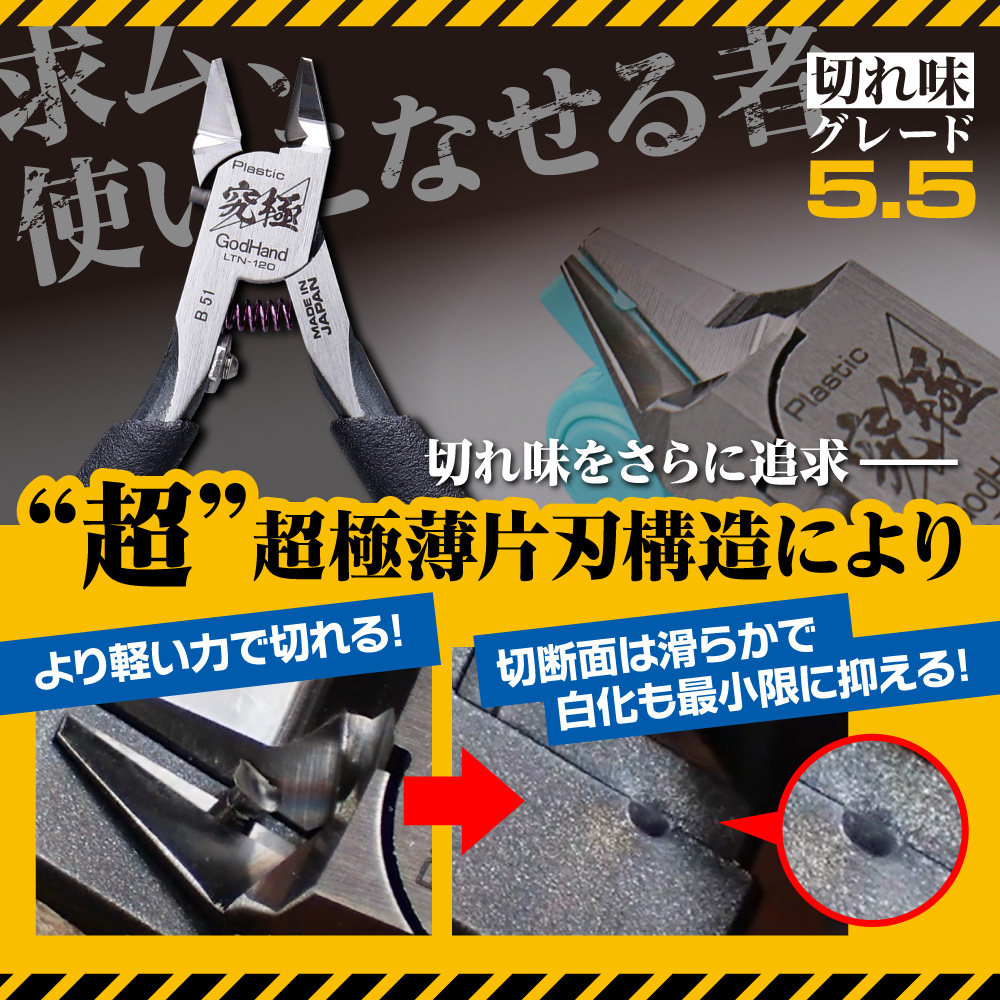 メーカー直販】ライトニングニッパー GH-LTN-120 片刃仕様 ニッパー