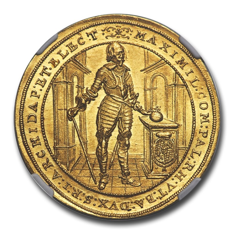 1640年 ドイツ マクシミリアン1世 5ダカット 金貨 神聖ローマ帝国 皇帝