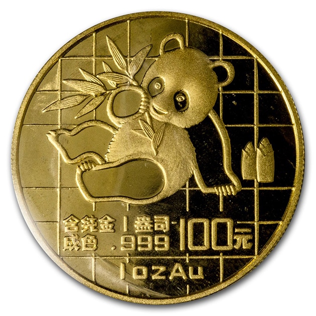 パンダ金貨 1オンス 100元 1989年製 中国人民銀行発行 BU 密封シート