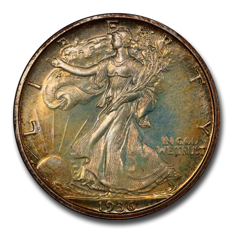 1936年 ウォーキング リバティ ハーフ ダラー 銀貨 50セント シルバー