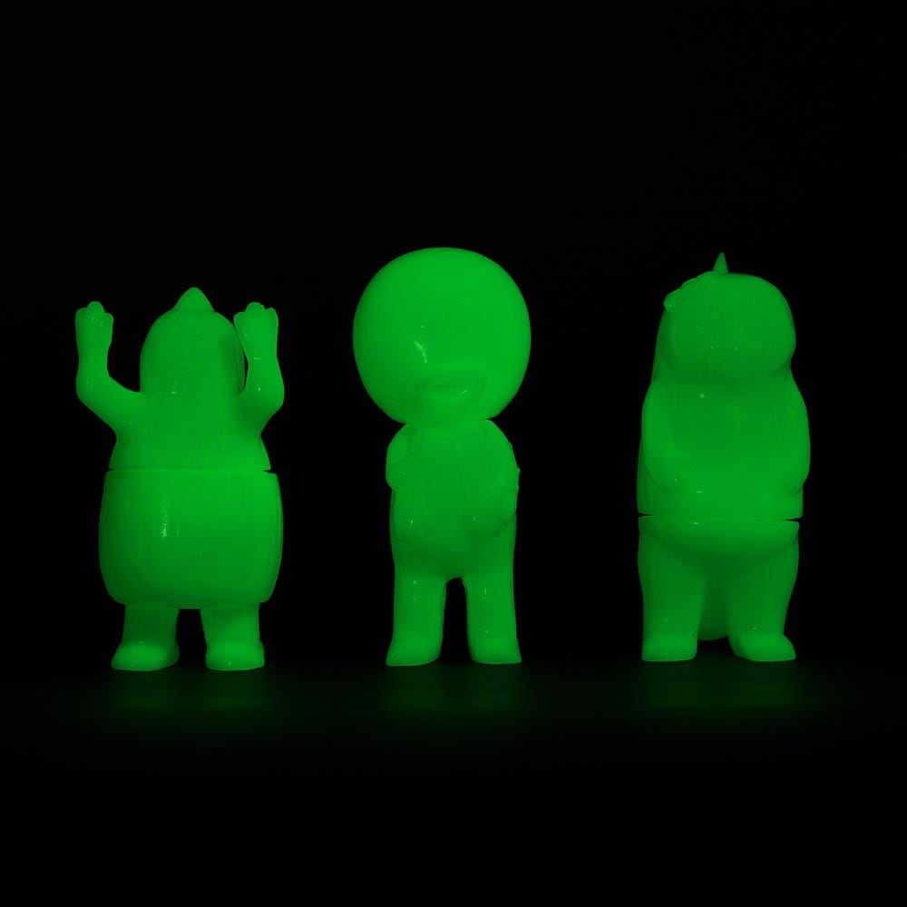 ソフビ】【プリケッツ】【ビックワンクラフト】タコラ3セット（蓄光