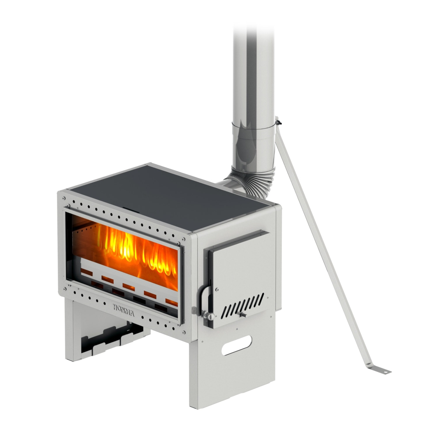 フォールディングキャンプストーブ HS-440 【煙突径 φ100mm】 | 鉄板製