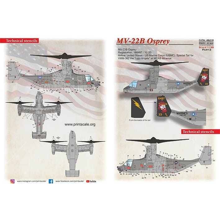 48218 ボーイング MV-22B オスプレイ Pt.3 | プリントスケール PRINT